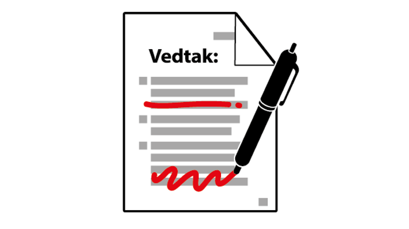 Stryk over med rødt i brevarket